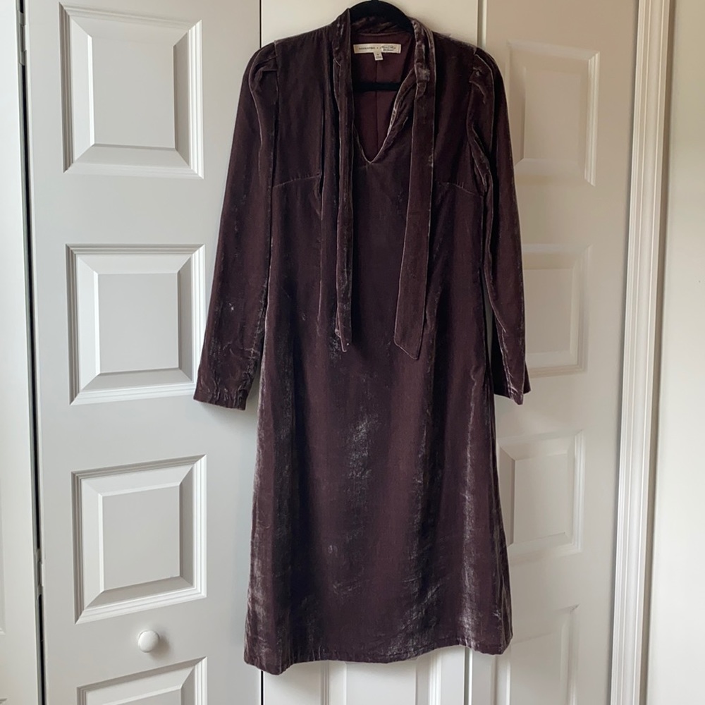 Banana Republic velvet midi dress